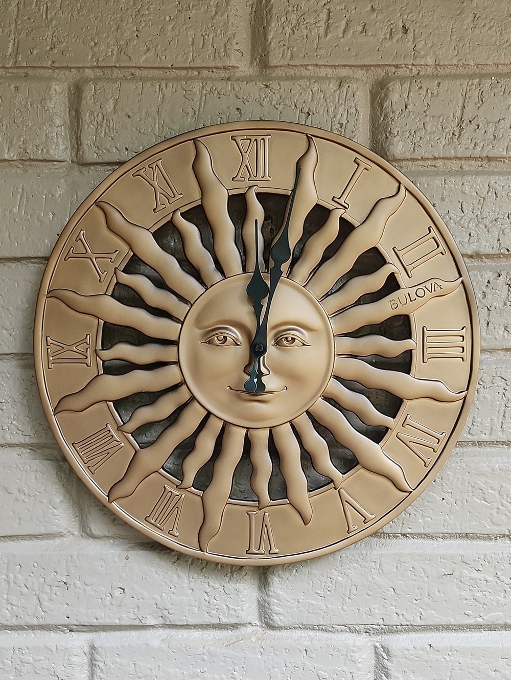 NWT BULOVA "SUNRISE" 15" OUTDOOR CLOCK
